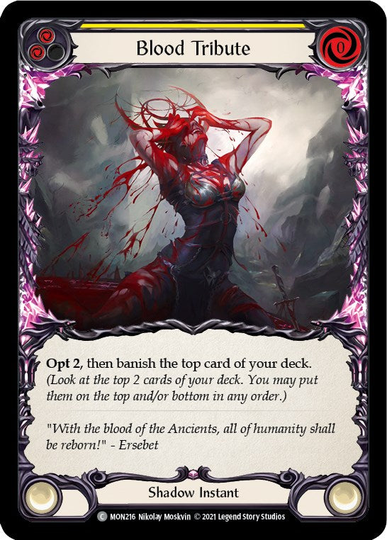 Blood Tribute (Yellow) [MON - MON216]