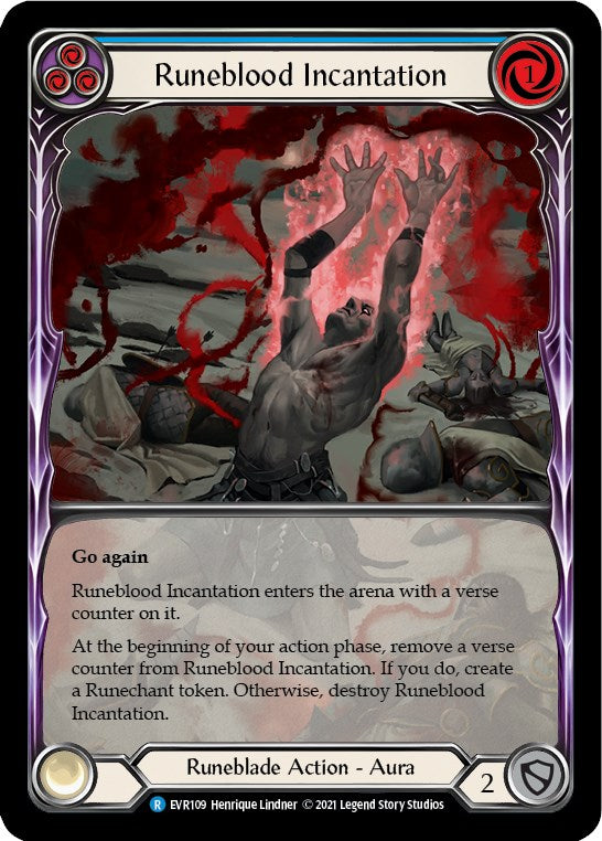 Runeblood Incantation (Blue) (Extended Art) [EVR - EVR109]