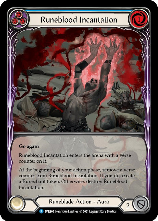 Runeblood Incantation (Blue) (Extended Art) [EVR - EVR109]