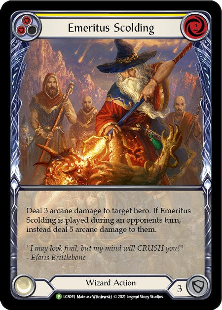 Emeritus Scolding (Yellow) (Extended Art) - LGS091 [PR - LGS091]
